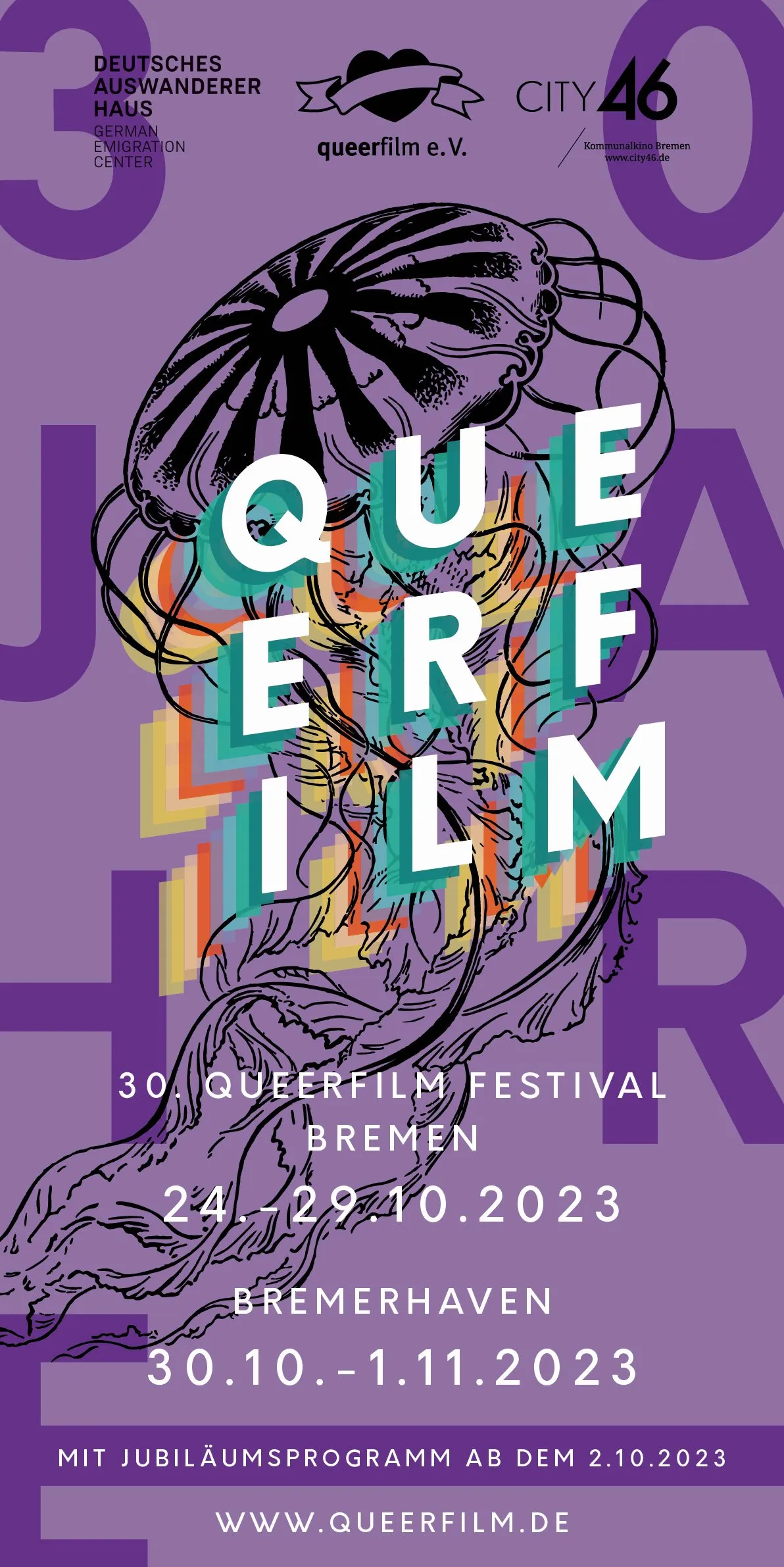 Cover des Programmhefts des Queerfilmfests Bremen 2023